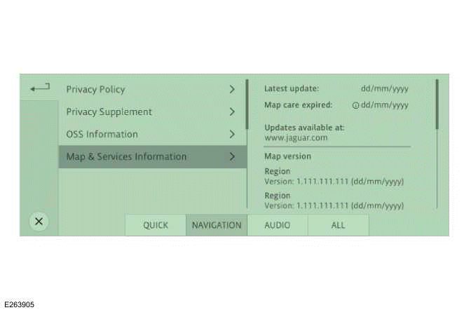 Navigation System Map Updates - All Markets Excluding China, Japan and Korea